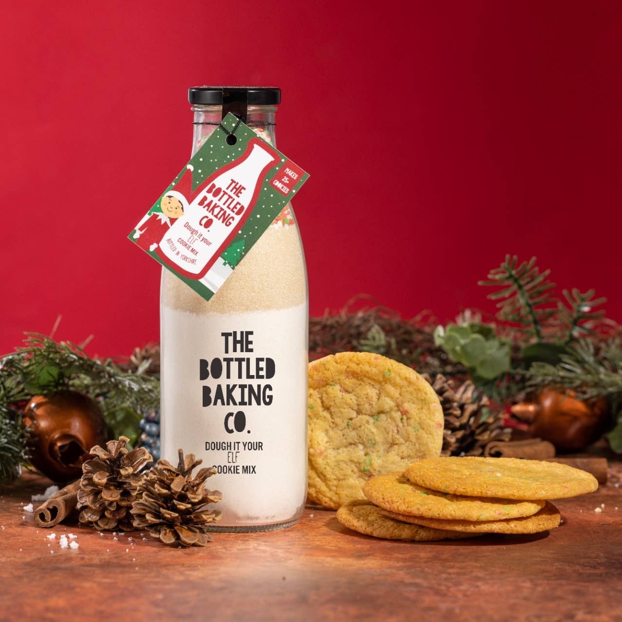 Dough it your Elf Cookie Baking Mix in a bottle Peony Lane