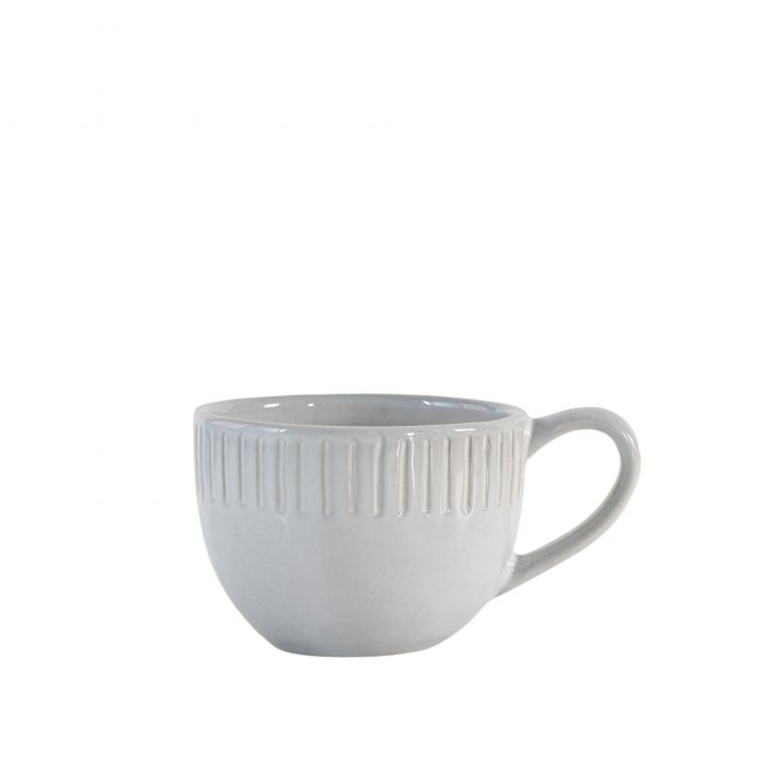 White Ridged Organic Mug