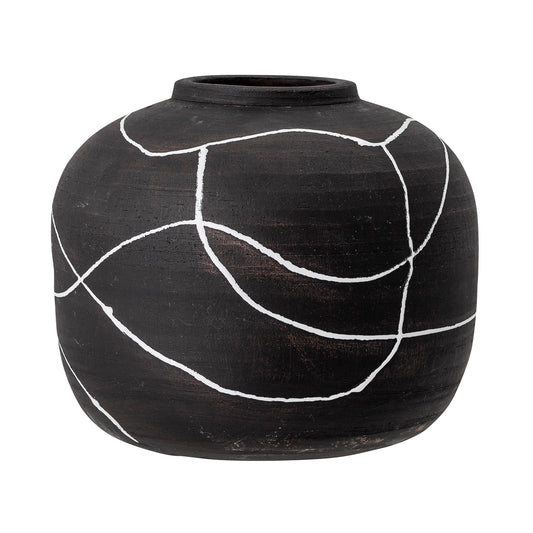 Black & White Squiggle Vase