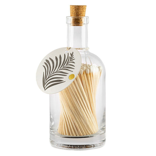 White Fern Glass Bottle Matches