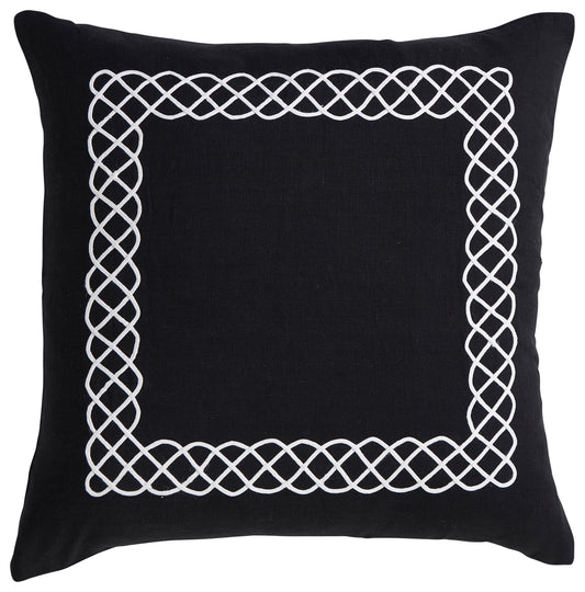 Black & White Edged Cushion