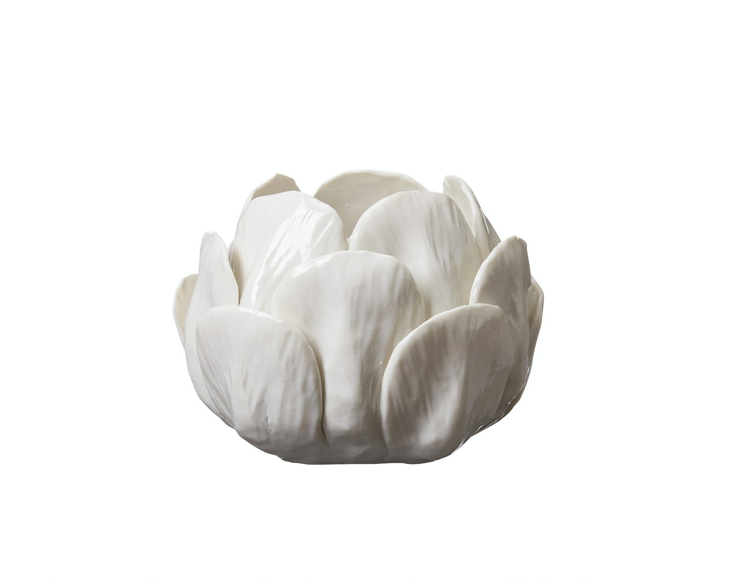 White Flora Shell Tea Light Holder