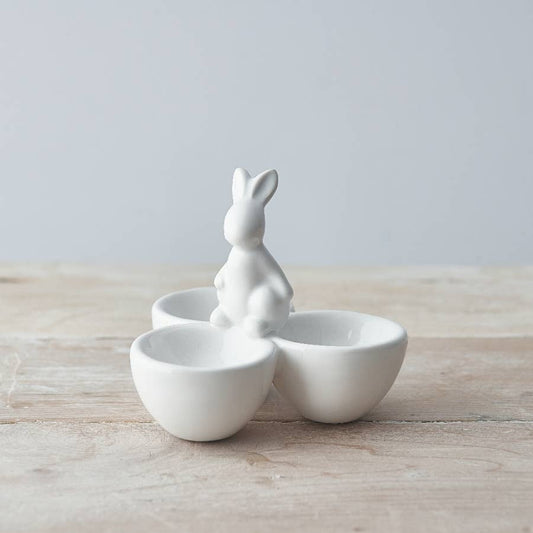 Ceramic Rabbit Three Egg Cup