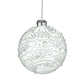 White Leaf Glass Bauble